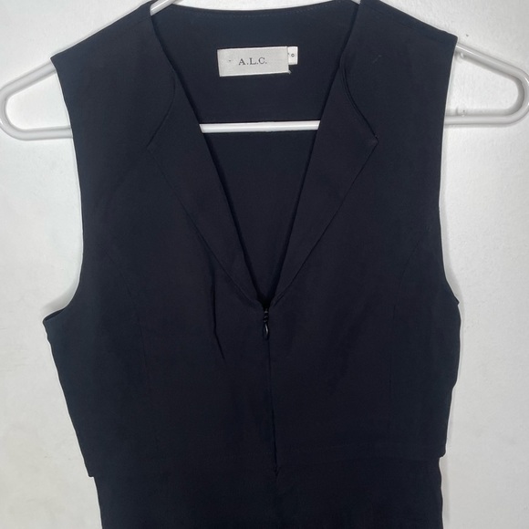 A.L.C. SLEEVELESS DRESS ETTA BLACK PLEATED - Picture 6 of 13